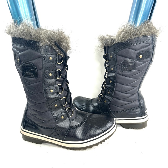 Sorel Tofino II Women Size 7.5 Charcoal Gray Canvas Boot Winter Snow LL3654010 - Picture 5 of 8